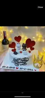 Hình ảnh bánh sinh nhật gấu tình nhân