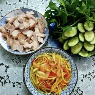 Cơm Thịt Luộc mắm Tép (mắm đu đủ) - 69.000 ₫ tại Bếp Nhà - Cơm Văn Phòng & Cơm Phần - Lý Thái Tổ