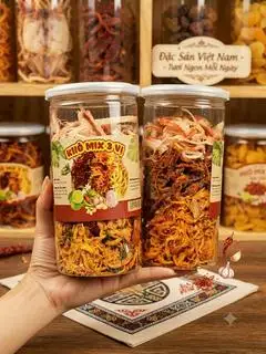 Hình ảnh khô mix 3 vị:mực hấp,heo,gà