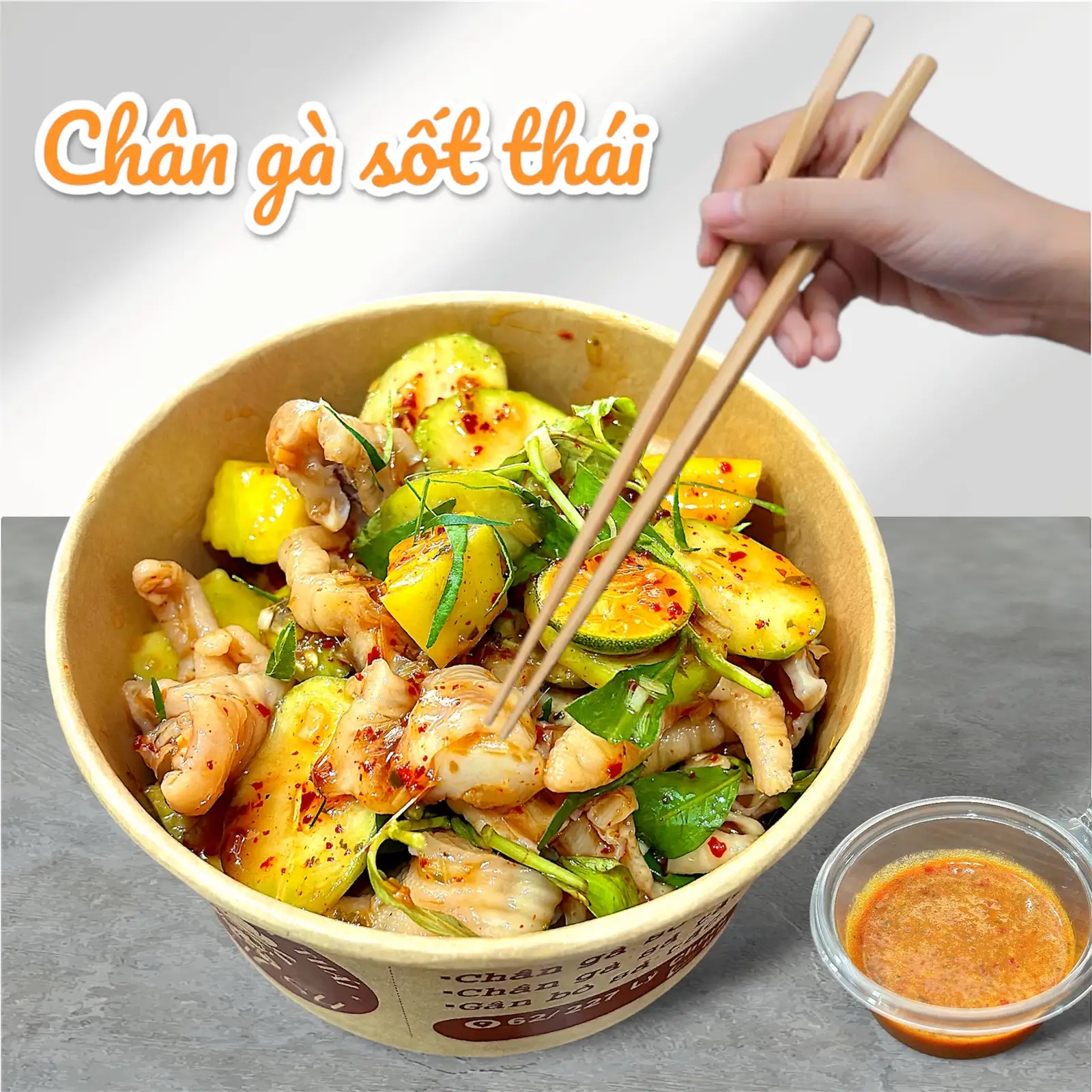 Chân gà sốt Thái - 69.000 ₫ tại Sứa, Chân Gà Sốt Thái & Bánh Tráng Trộn Chị Su - Lý Chính Thắng