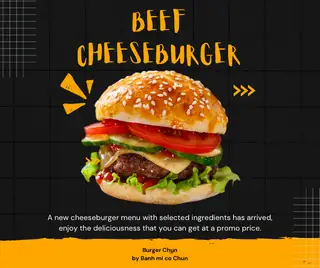 Hình ảnh Hamburger bò phô mai 