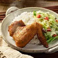 Hình ảnh Cơm cánh gà chiên - thịt luộc - rau xào