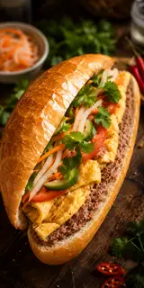 Hình ảnh combo bánh mì sài gòn + trà chanh(quất)