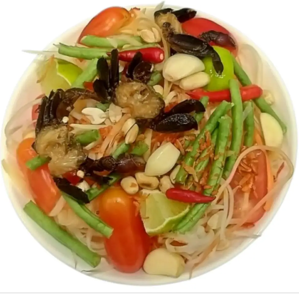 Gỏi Thái Lan - đu đủ ba khía - 65.000 ₫ tại Mr.Mía - Gỏi Thái Lan & Chân Gà Sốt Thái - Lãnh Binh Thăng