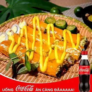 Hình ảnh Bánh tráng cuộn me bơ - Cocacola
