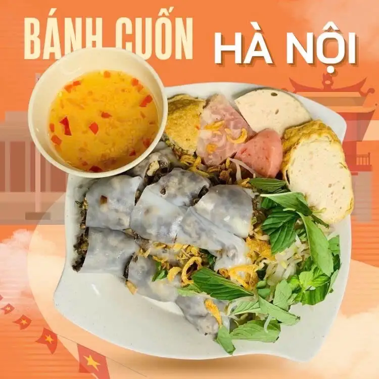 Hình ảnh Bánh cuốn nóng lớn đầy đủ