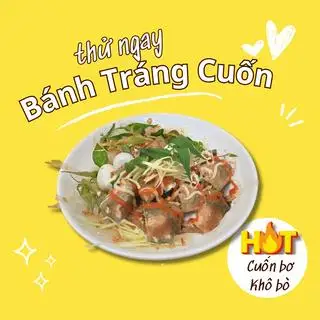 Bánh tráng cuốn nước khô bò - 35.000 ₫ tại Bánh Tráng Trộn Gỏi Khô Bò và Dừa Sáp Dầm Thốt Nốt - Bàu Cát 1