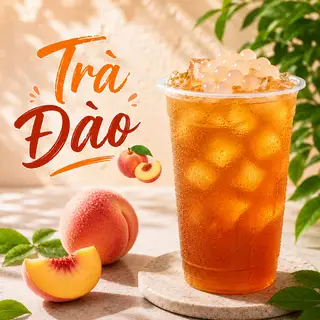Trà đào dầm (Ly Lớn) - 32.000 ₫ tại Lê Gia - Hồng Trà Tắc & Bánh Tráng Muối Nhuyễn - 3 Tháng 2