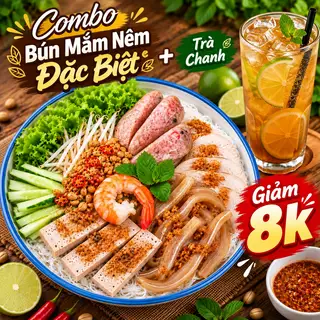 Hình ảnh Combo Bún Mắm Nêm Đặc Biệt + Trà Chanh