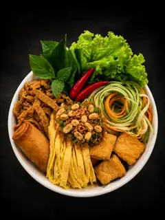 Bún Nước Tương Chả Giò Thanh Đạm - 59.000 ₫ tại BÚN NƯỚC TƯƠNG THỊT NƯỚNG A BAO - Kinh Dương Vương