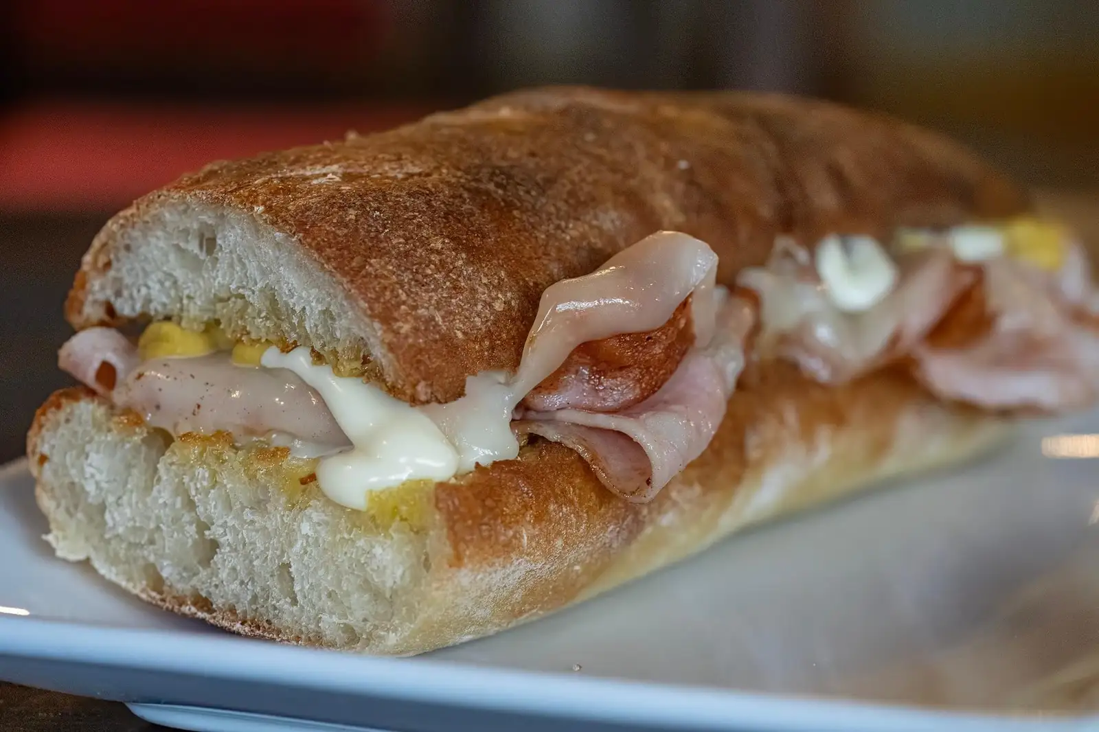 The Mortalove - Bánh mì mortadella và phô mai - 220.000 ₫ tại Big Boss Bistro - Sandwich Bánh Mì Kẹp - Trần Hưng Đạo