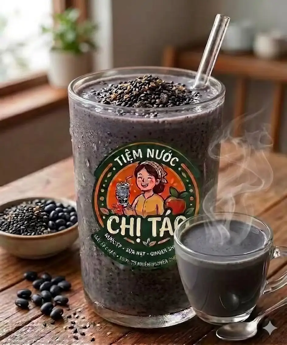 Mè đen đậu nành đậu đen - 34.000 ₫ tại Tiệm Nước Chị Táo - Sữa Hạt, Cà Phê Pha Máy & Sinh Tố Nước Ép Detox - Nguyễn Đình Chiểu
