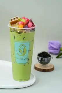 Hình ảnh Trà Sữa Thái Xanh Full Topping
