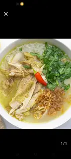 Hình ảnh cháo gà chặt miếng