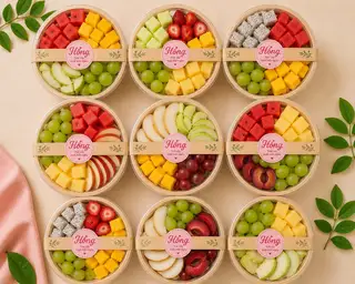 Hình ảnh Hồng Mix ngẫu nhiên 3-5 loại trái cây theo ngày