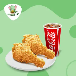 Combo 2 đùi gà rán giòn - kèm 1 cốc coca - 99.000 ₫ tại Burger & Gà Rán Lee Pain Lee - Ngô Tất Tố