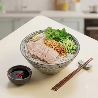 Hình ảnh Bún nước tương thịt luộc