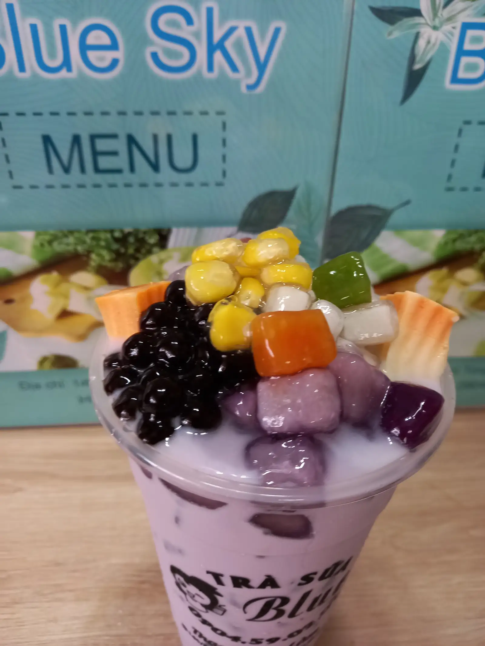 Trà Sữa Khoai Môn Full Topping  - 38.000 ₫ tại Trà Sữa Blue Sky - Vũ Tùng
