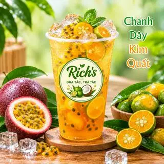 Chanh Dây Kim Quất - 700ml - 33.000 ₫ tại Dừa Tươi & Trà Tắc - Rich's - Điện Biên Phủ