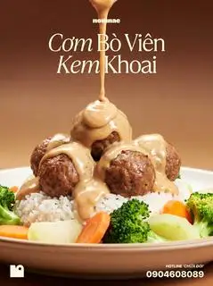 Hình ảnh Cơm bò viên sốt kem khoai