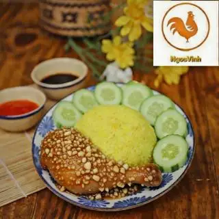 Cơm Gà Xối Mỡ Xốt Mắm Tỏi - 58.000 ₫ tại Ngọc Vinh - Gà Rán & Cơm Gà Xối Mỡ - Đường Số 30