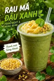 RAU MÁ DỪA ĐẬU XANH  - 37.000 ₫ tại Cà Phê Và Ăn Vặt Cô Duyên - Rau Má & Chân Gà Sốt Thái - Hồng Bàng