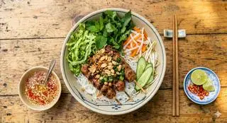 Bún nem nướng - 70.000 ₫ tại Bún Nhà Bối - Bún Thái & Bún Thịt Nướng - Nguyễn Cảnh Chân