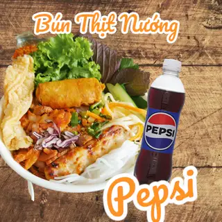 Combo4 (Bún Thịt Nướng + Chai Pepsi) - 50.000 ₫ tại Mr Nem - Nem Nướng Nha Trang & Bún Thịt Nướng - Nguyễn Văn Khối
