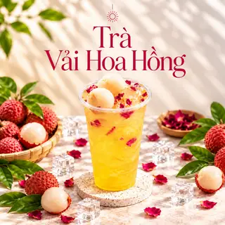 Hình ảnh Trà vải hoa hồng