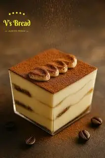 Bánh kem vị cà phê kiểu Ý miếng nhỏ - Tiramisu slice - 1 cái - 42.000 ₫ tại V's Bread - Bánh Kem & Bánh Mì - Trường Chinh