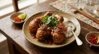 Hình ảnh Cơm gà chiên mắn 
