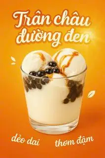 Hình ảnh Sữa chua trân châu đường đen