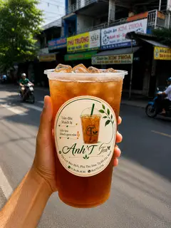 Hình ảnh 1 bánh tráng ê hề - 1 hồng trà ly 1L