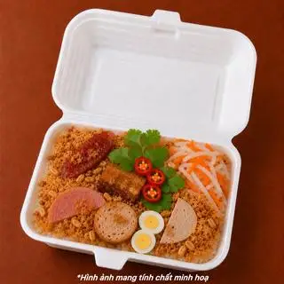 Xôi thập cẩm đặc biệt (hộp trắng) - 41.400 ₫ tại Bếp Dì Ba - Xôi Mặn & Bánh Mì - Kinh Dương Vương 