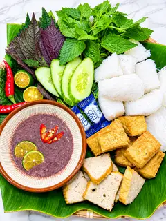 Hình ảnh bún đậu chả mỡ 
