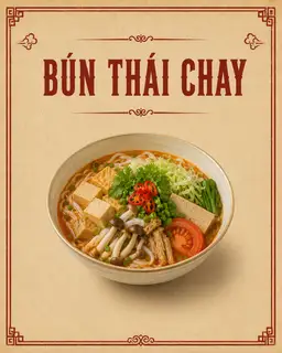 BÚN THÁI CHAY - 48.000 ₫ tại Chay 757 - Hủ Tiếu Chay & Bún Riêu Chay - Vườn Chuối