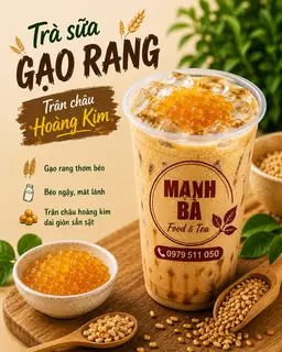 Hình ảnh Trà sữa trân châu gạo rang