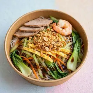 Hình ảnh Bún trộn tôm thịt