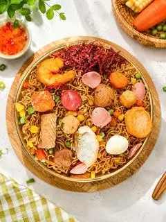 Hình ảnh Combo mì trộn đặc biệt - trà tắc size L