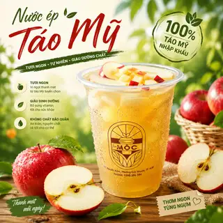 Nước Ép Táo Mỹ - Ly 1L - 36.000 ₫ tại Tiệm Nhà Mộc - Nước Ép - Trà Trái Cây & Trái Cây Chấm Muối - Nguyễn Kiệm
