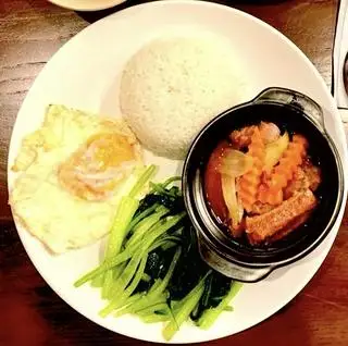 Hình ảnh Cơm sườn xào chua ngọt
