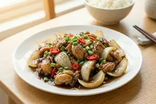 Hình ảnh cơm nạm bò sốt tiêu đen