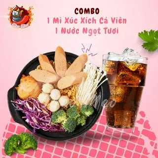 1 Mì cay Xúc Xích Cá Viên + 1 Nước Ngọt Tươi - 45.000 ₫ tại Mì Cay Meo Meo - Tam Hà
