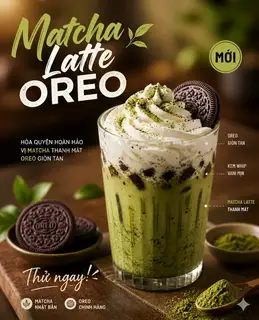 Hình ảnh Matcha latte Oreo