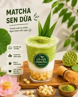 Hình ảnh Matcha sen dừa