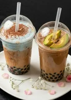 Hình ảnh Combo 1 cafe kem muối đá và 1 cacao bơ thạch đá