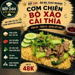 Hình ảnh Cơm chiên bò xào cải thìa