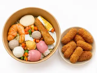 Hình ảnh 2 xuất mì thập cẩm ( 2 mì ) + 5 nem chua rán