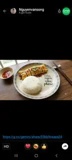 Hình ảnh cơm trứng cuộn thị bằm