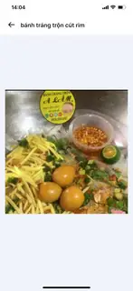 BÁNH TRÁNG TRỘN MỠ HÀNH- CÚT RIM  - 28.000 ₫ tại Bánh Tráng Trộn A Lâm - 117 Huỳnh Văn Bánh